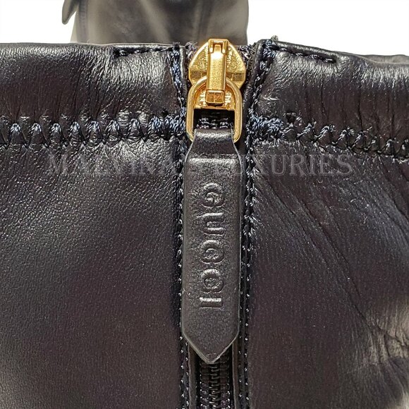 GUCCI MENS BOOTS DARK BLUE LEATHER RED LIZARD TOE ANKLE BOOTIES sz 11 11.5 - Picture 13 of 16